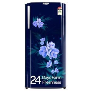 Godrej 180 L 4 Star Turbo Cooling Technology, 24 Days Farm Freshness Direct Cool Single Door Refrigerator (RD EDGENEO 207D THF MP BL, Maple Blue)