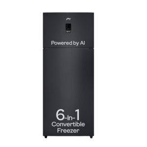 Godrej 472 L 2 Star With AI Tech, 95%+ Food Surface Disinfection with Nano Shield Technology Inverter Frost Free Double Door Regalis Refrigerator (RF EON 474B RCI MT BK, Matt...