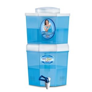KENT Gold Optima Gravity Water Purifier (11016) | UF Technology Based | Non-Electric & Chemical Free | Counter Top | 10L Storage | White