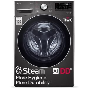 LG 15 Kg (Wash) / 8 Kg (Dry) Ai Direct Drive With Wi-Fi Fully Automatic Front Load Washer Dryer (Fhd1508Stb, With Steam Remove Allergen & Turbowash, Black Vcm)