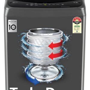 LG 7 Kg 5 Star Smart Inverter Technology Fully Automatic Top Load Washing Machine (T70VBMB1Z, Auto Prewash, Turbodrum, Stainless Steel drum, LED Display, Smart Diagnosis Middle...