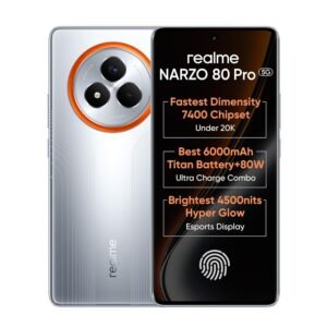 realme NARZO 80 Pro 5G (Speed Silver,8GB+128GB) | Segment's 1st MediaTek Dimensity 7400 Chipset | 6000mAh Titan Battery + 80W Ultra Charge | 4500nits HyperGlow Esports Display |...