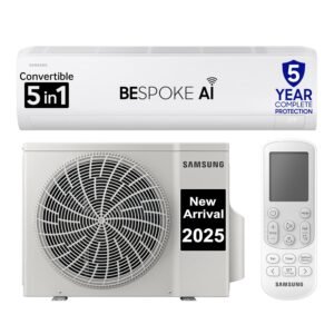 Samsung 1.5 Ton 3 Star AI Inverter Smart Split AC (WiFi, Energy Saving, Voice Control, Powerful Cooling, Copper, Digital Inverter, 4 Way swing, 5 Step Convertible, BESPOKE AI...