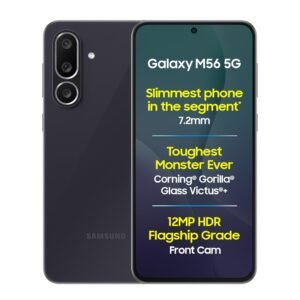 Samsung Galaxy M56 5G (Black, 8 GB RAM, 128 GB Storage) | Slimmest Phone in The Segment | Gorilla Glass Victus+ | 10 Bit HDR Video | Enhanced Nightography | 4nm Processor |...