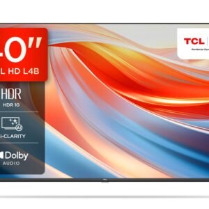 TCL 101 cm (40 inches) Metallic Bezel-Less Full HD Smart Android LED TV 40L4B (Black)