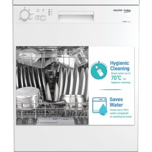 Voltas Beko 14 Place Settings (DF14W, White, Inbuilt Heater)