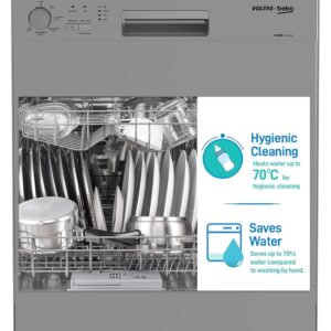 Voltas Beko 14 Place Settings Dishwasher (DF14S3, Silver)