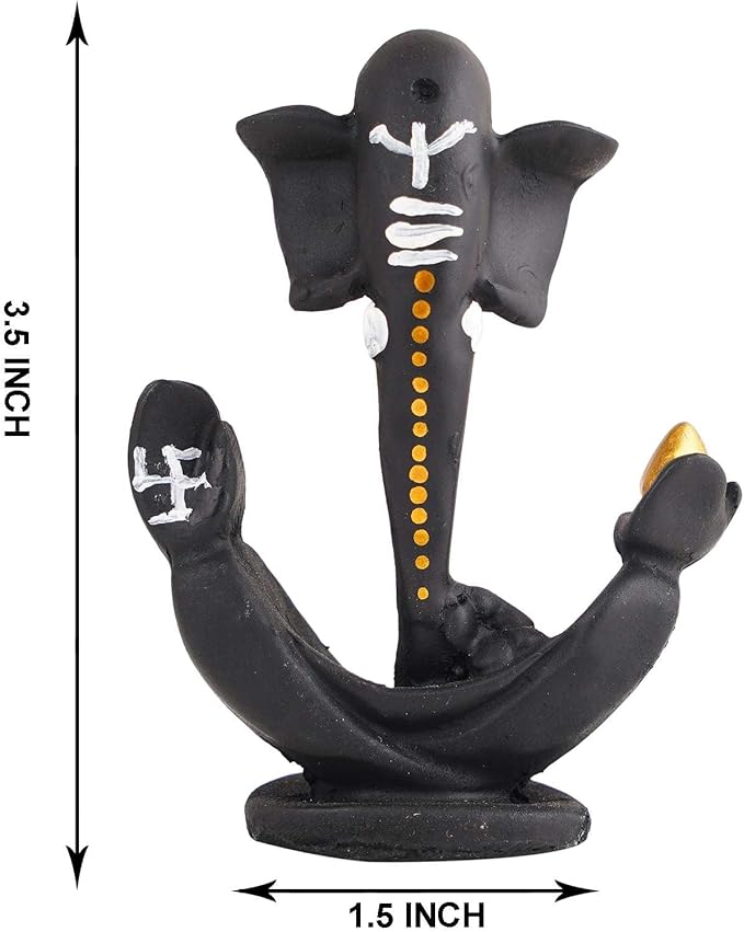 Ganesha Statue Idol Shriganesh Bhagwan Murti / Home, Office Decor / Car Dashboard / Side Table Brass Ganpati / Lord Vinayaka Statue / God of Luck & Success Sculpture / Gift Items - Image 7