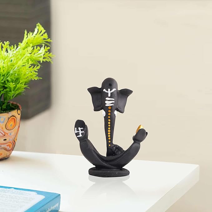 Ganesha Statue Idol Shriganesh Bhagwan Murti / Home, Office Decor / Car Dashboard / Side Table Brass Ganpati / Lord Vinayaka Statue / God of Luck & Success Sculpture / Gift Items - Image 2