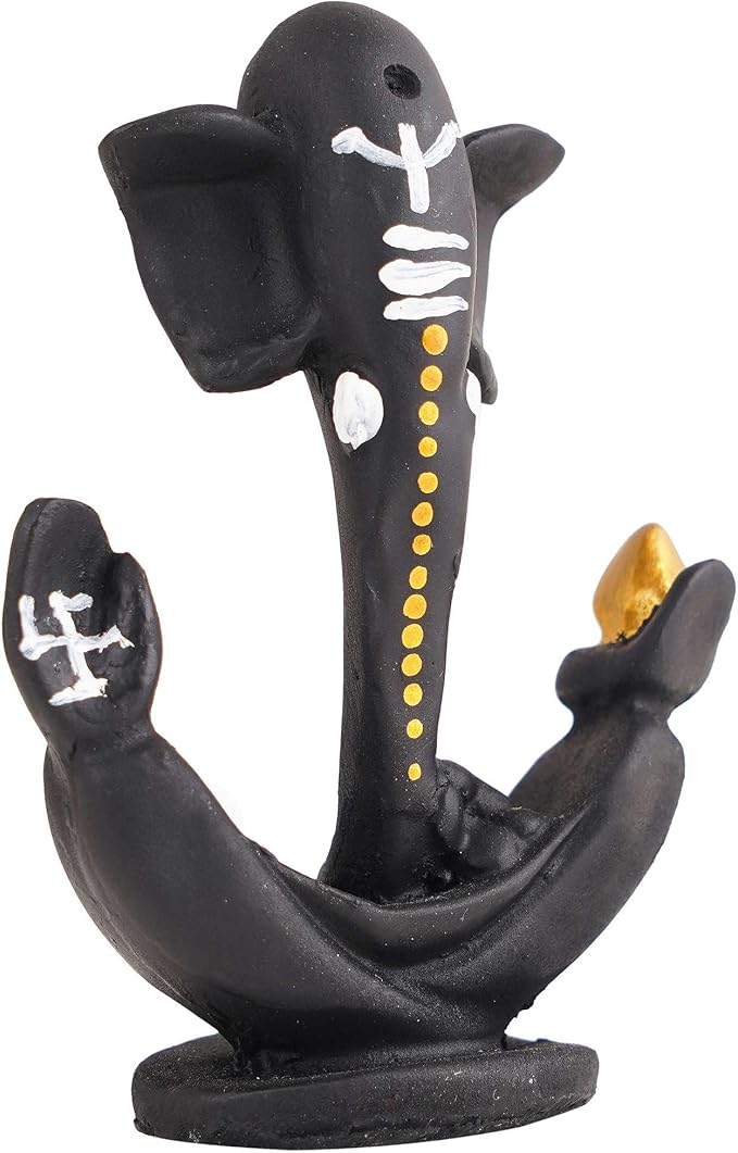 Ganesha Statue Idol Shriganesh Bhagwan Murti / Home, Office Decor / Car Dashboard / Side Table Brass Ganpati / Lord Vinayaka Statue / God of Luck & Success Sculpture / Gift Items - Image 5