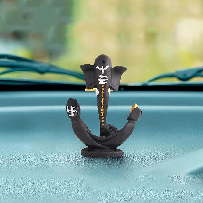 Ganesha Statue Idol Shriganesh Bhagwan Murti / Home, Office Decor / Car Dashboard / Side Table Brass Ganpati / Lord Vinayaka Statue / God of Luck & Success Sculpture / Gift Items - Image 8