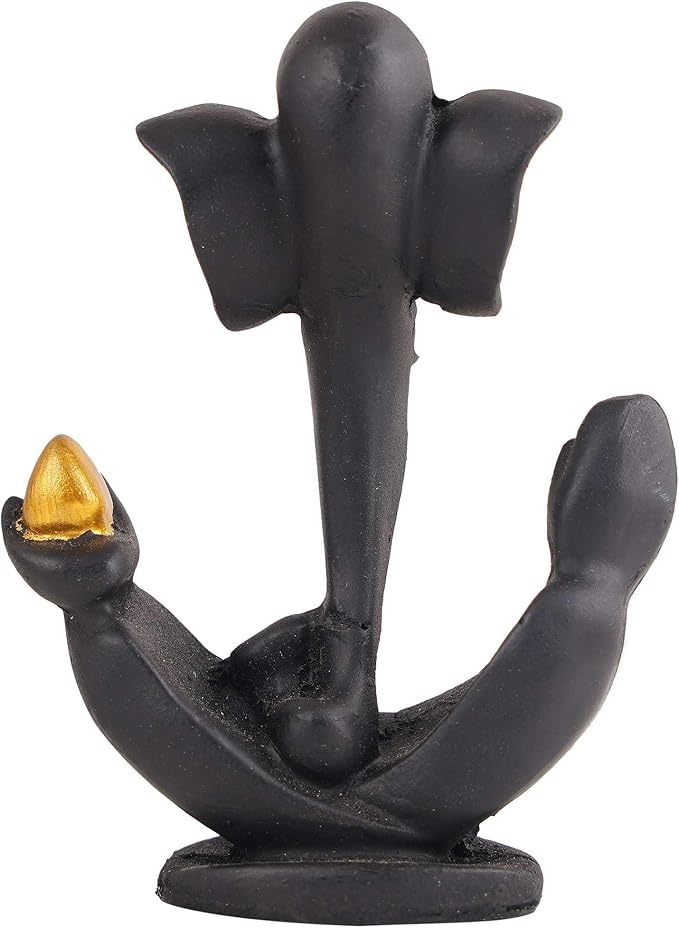 Ganesha Statue Idol Shriganesh Bhagwan Murti / Home, Office Decor / Car Dashboard / Side Table Brass Ganpati / Lord Vinayaka Statue / God of Luck & Success Sculpture / Gift Items - Image 3