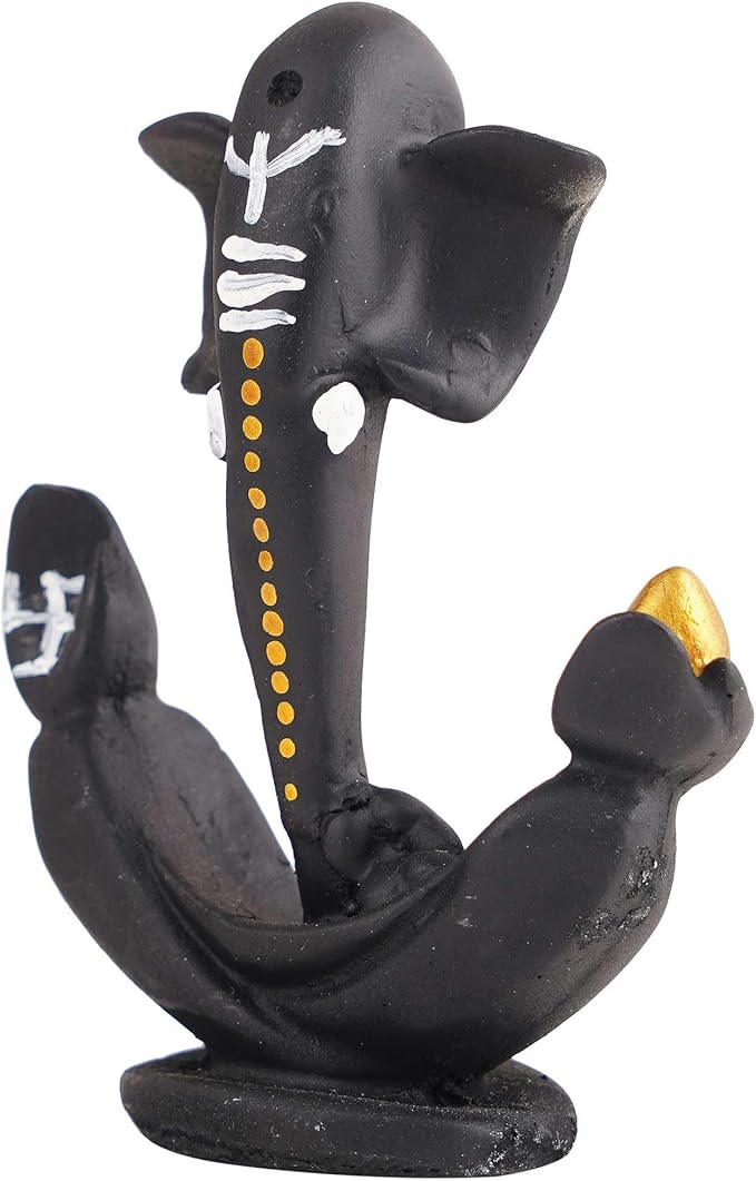 Ganesha Statue Idol Shriganesh Bhagwan Murti / Home, Office Decor / Car Dashboard / Side Table Brass Ganpati / Lord Vinayaka Statue / God of Luck & Success Sculpture / Gift Items - Image 4