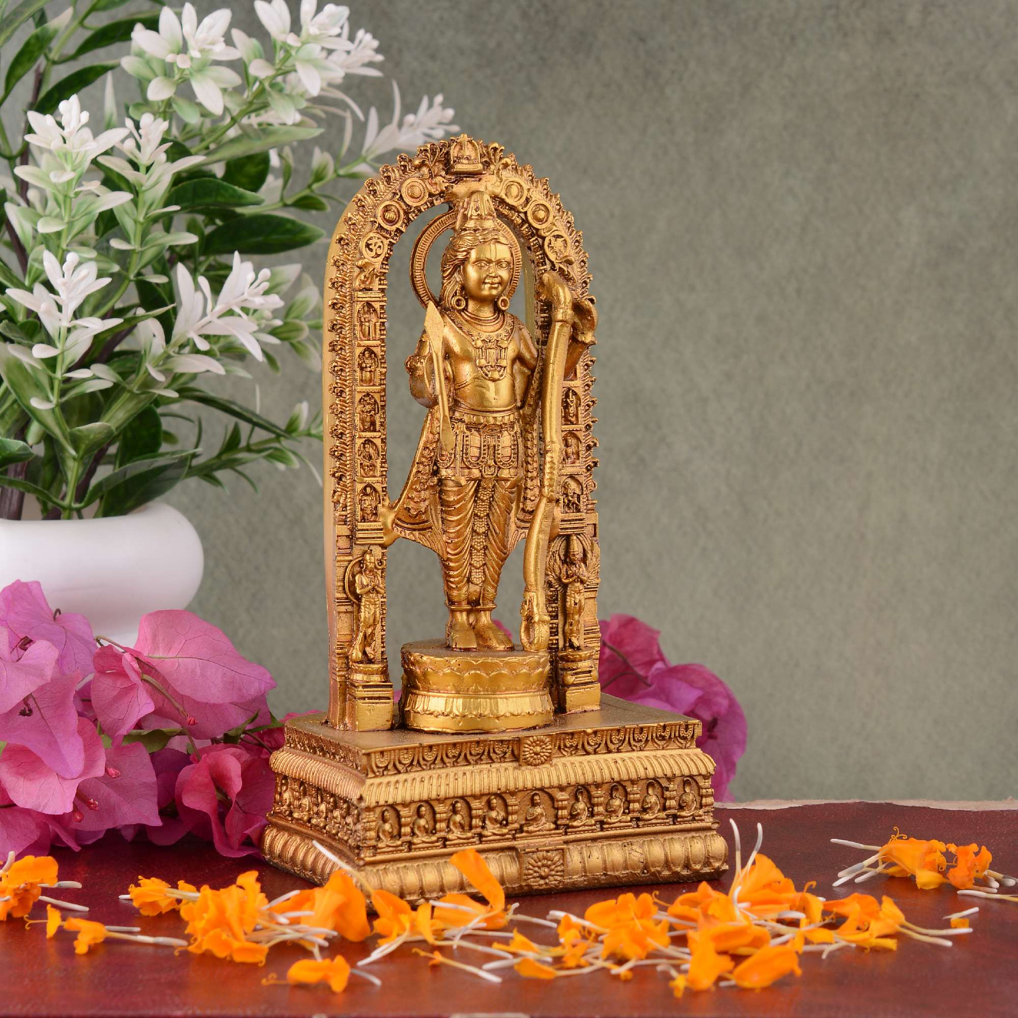 MCRAFT Ram Lalla Idol Ayodhya Murti Resin Shree Ram Lalla Statue Home Decor & Gifts, Office, Tample, Mandir Housewarming Decoration Items