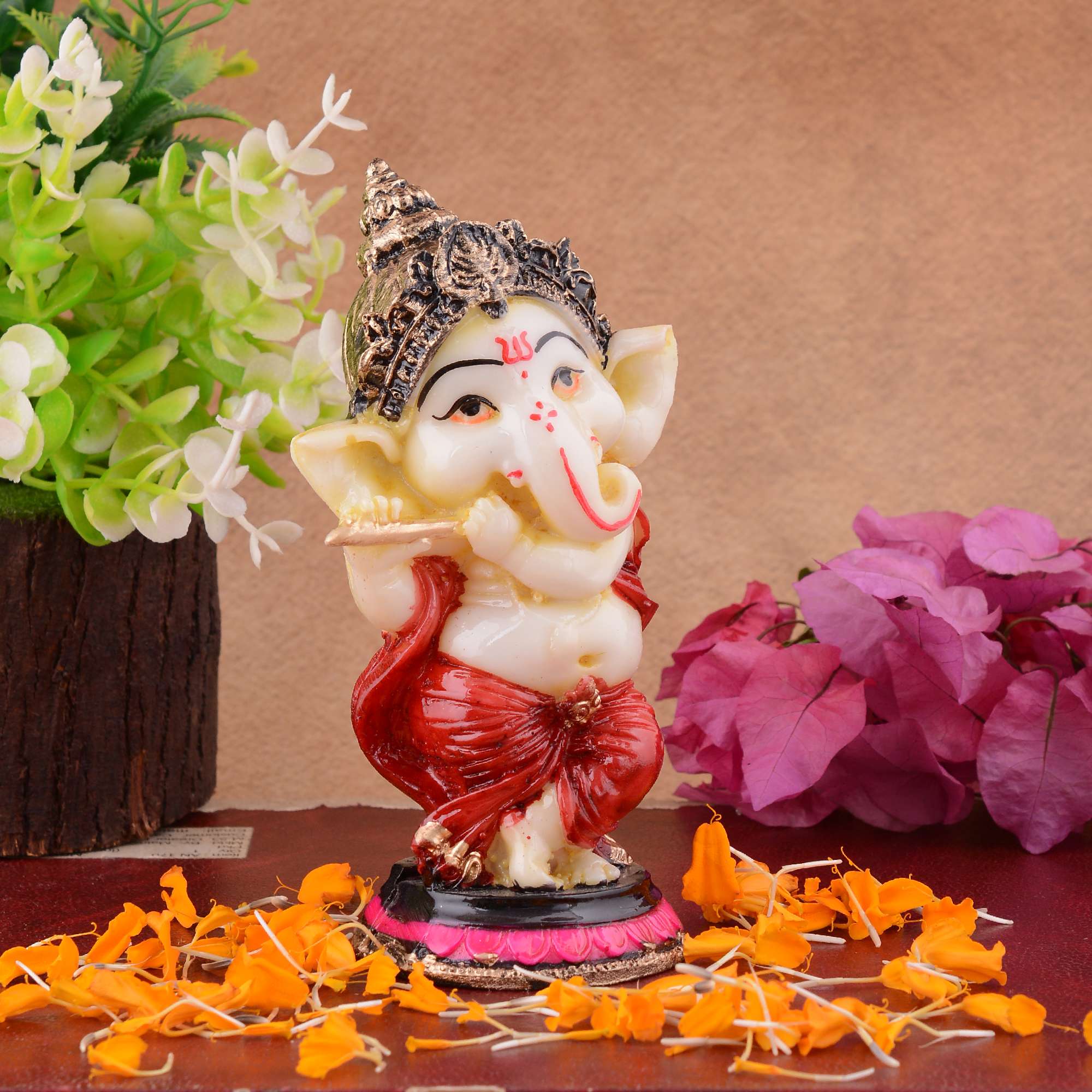 MCRAFT Ganesha Statue  Idol Shriganesh Bhagwan Murti / Home, Office Decor / Car Dashboard Ganpati / Lord Vinayaka Statue God of Luck & Success Sculpture / Gift Items -08